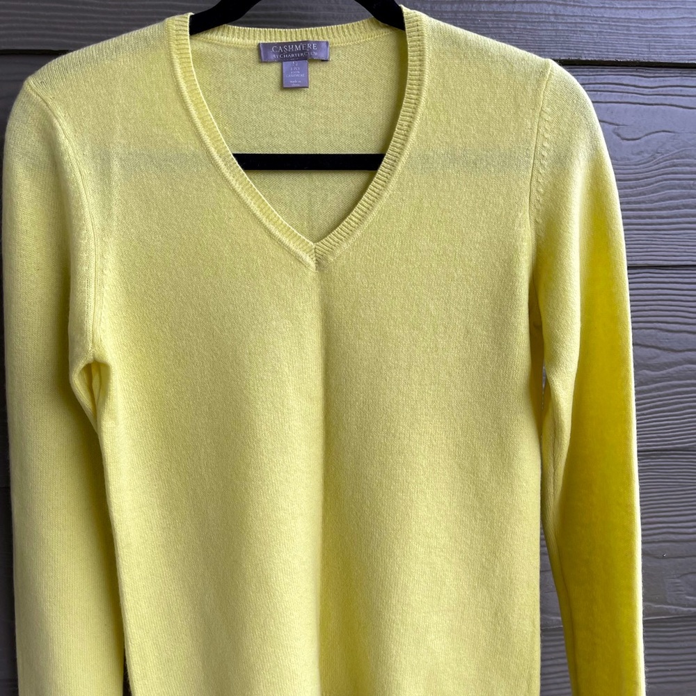 CHARTER CLUB 2-Ply 100%Cashmere V-Neck Sweater M